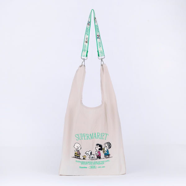 [PEANUTS] PN/ストラップ付きショッパーバッグ(送料無料/ゆうパケット)