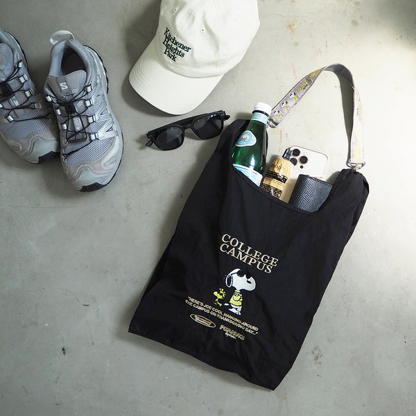 [PEANUTS] PN/ストラップ付きショッパーバッグ(送料無料/ゆうパケット)