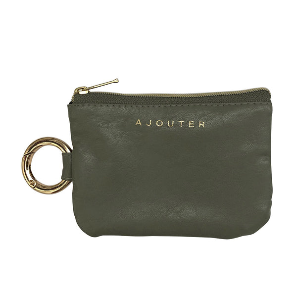 [OUTLET] AJOUTER ウォッシュドフェイクレザーキーポーチ(在庫限り)