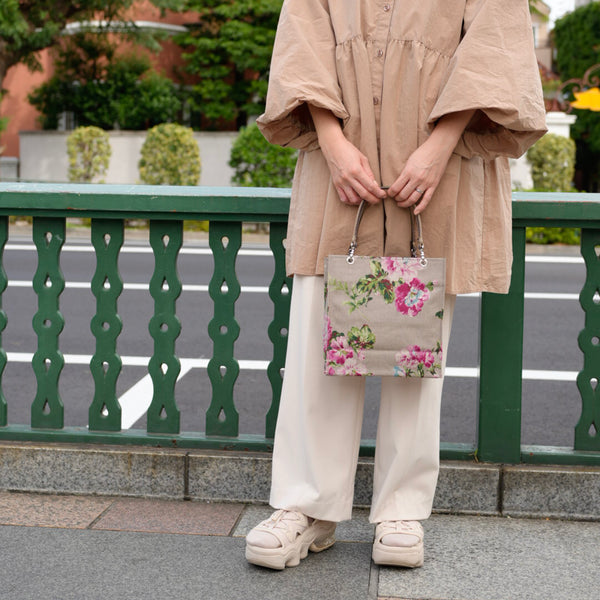 [etoffe] LINEN ROSE BEIGE/PINK