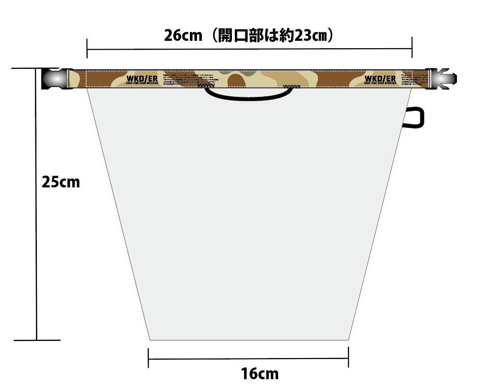 [WEEKENDER] PE ROLLTOP PATTERN XS