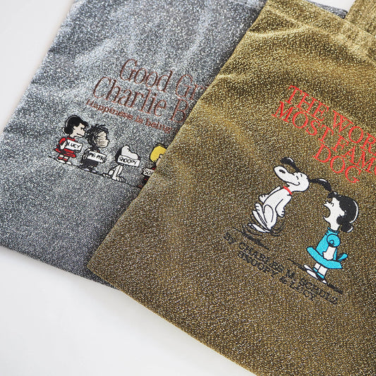 [PEANUTS] PN/ラメフラットトート