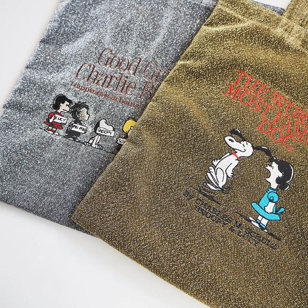 [PEANUTS] PN/ラメフラットトート