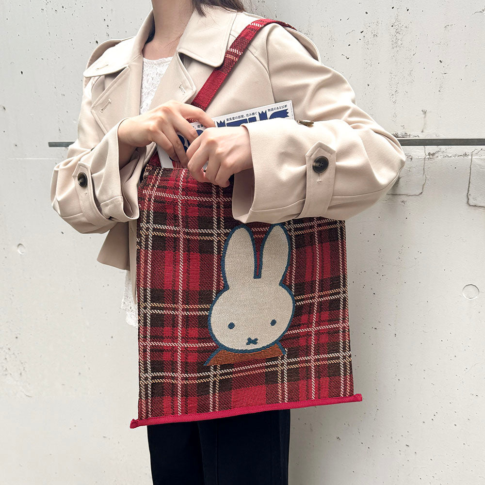 [Dick Bruna] DB/チェックジャガードフラットトート