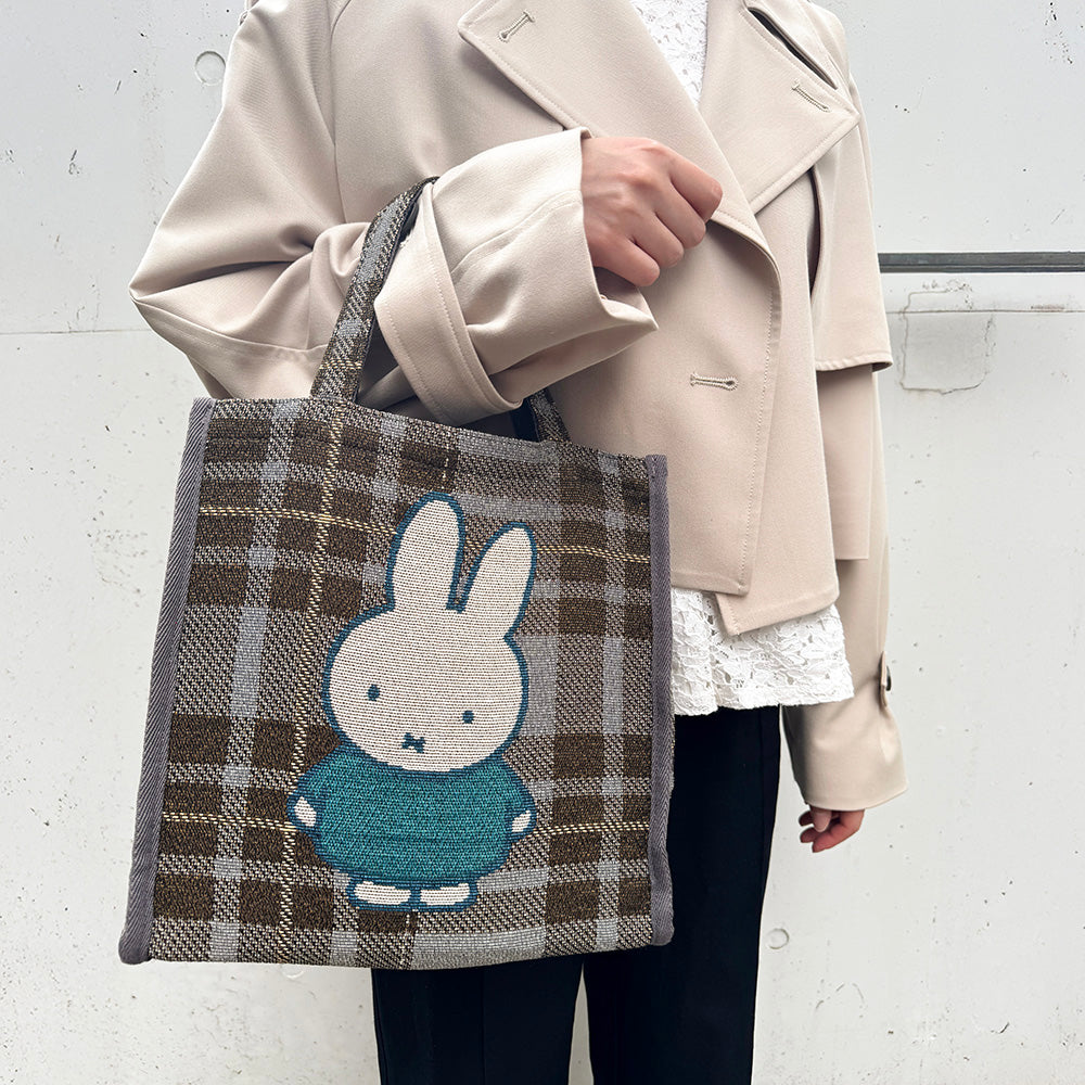 [Dick Bruna] DB/チェックジャガードスクエアトート