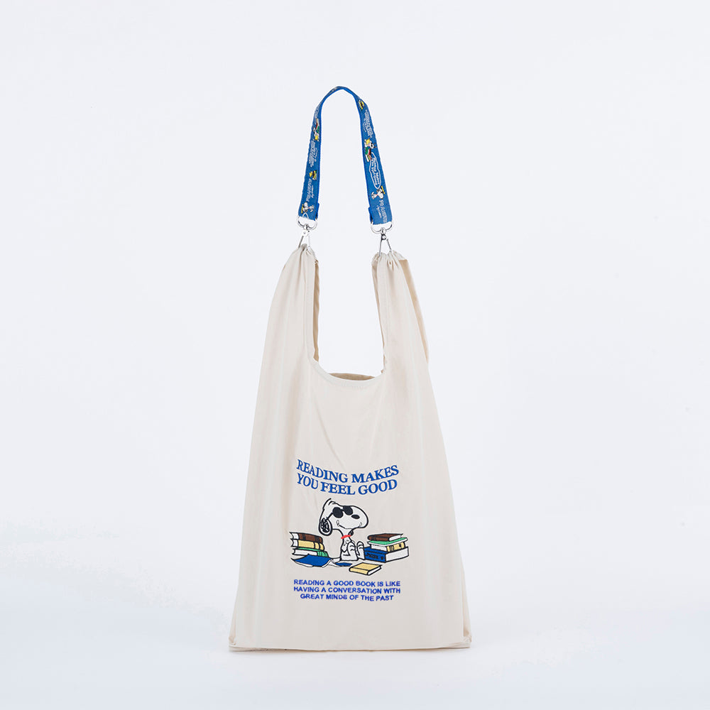 [PEANUTS] PN/ストラップ付ショッパーバッグ