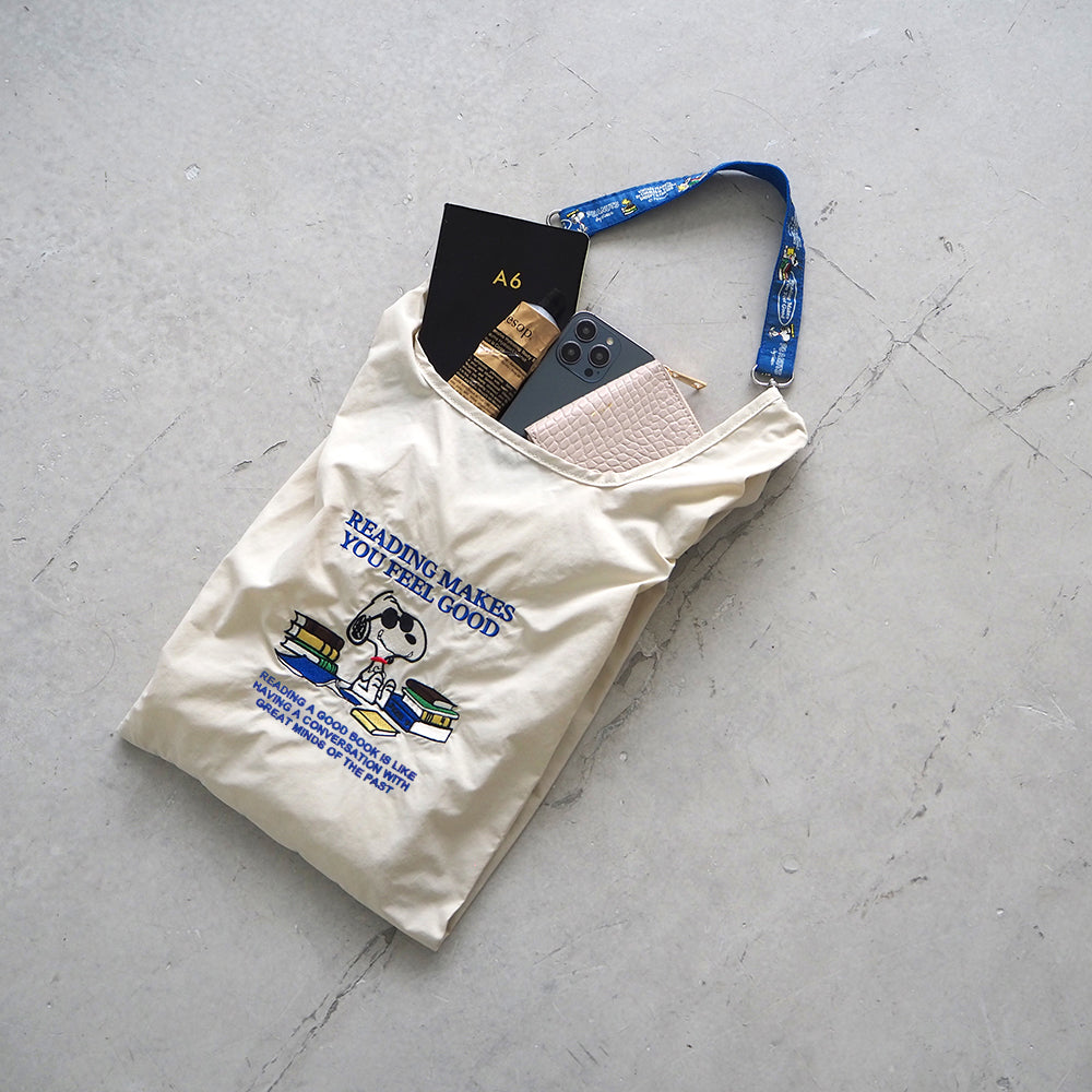 [PEANUTS] PN/ストラップ付ショッパーバッグ