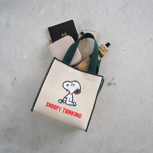 [PEANUTS] PN/ジャガードキュービックバッグ