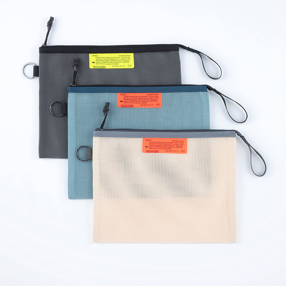 [WEEKENDER] PVC MESH FLAT CASE