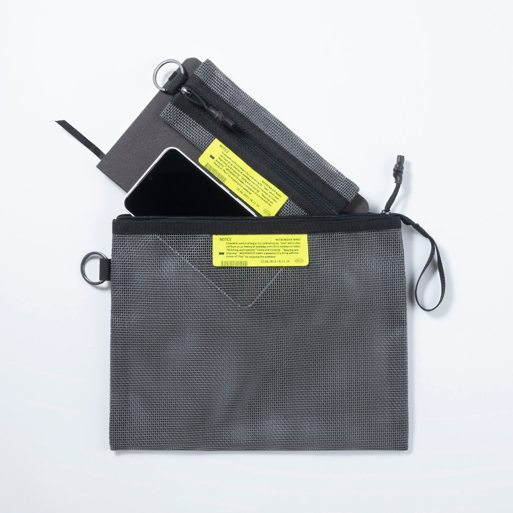 [WEEKENDER] PVC MESH FLAT CASE