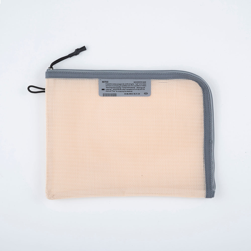 [WEEKENDER] PVC MESH FLAT CASE