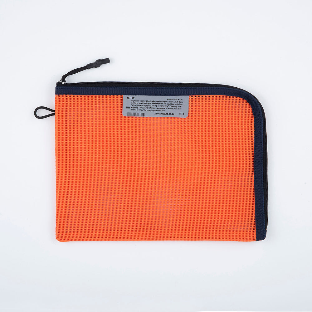 [WEEKENDER] PVC MESH FLAT CASE
