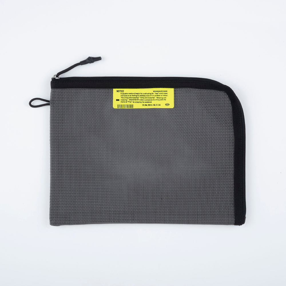 [WEEKENDER] PVC MESH FLAT CASE