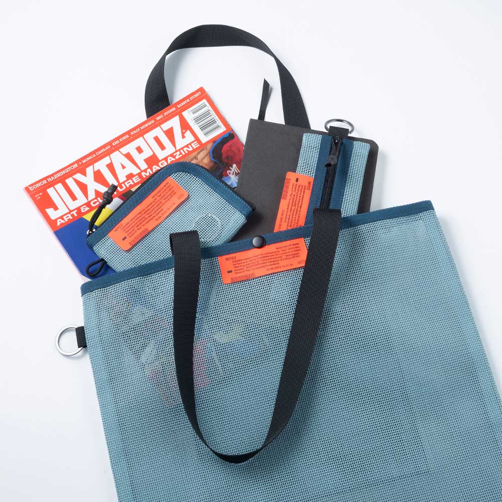 [WEEKENDER] PVC MESH FLAT TOTE BAG