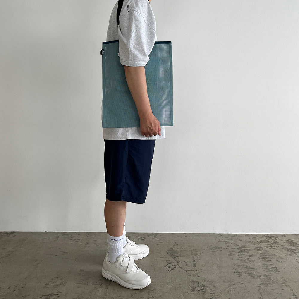 [WEEKENDER] PVC MESH FLAT TOTE BAG