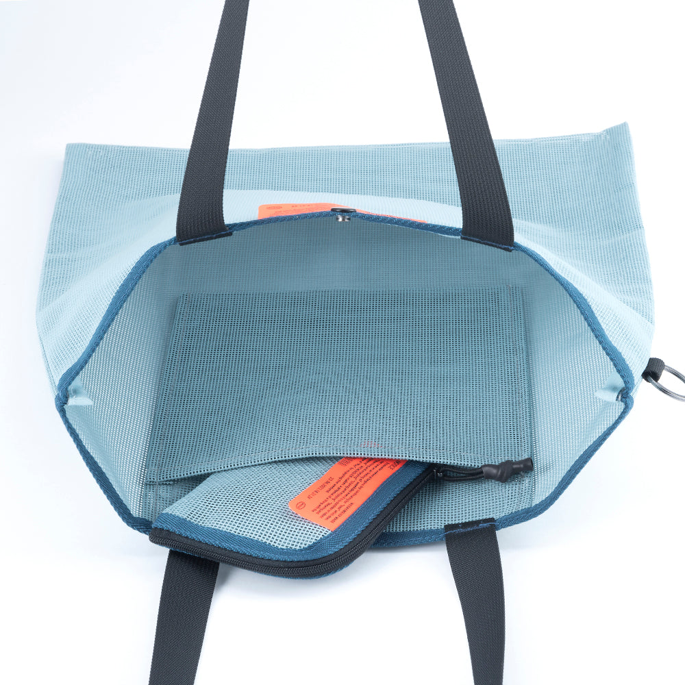 [WEEKENDER] PVC MESH FLAT TOTE BAG