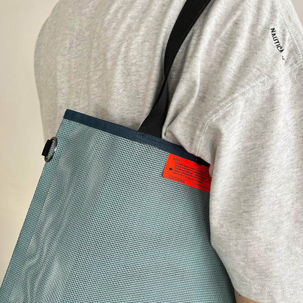 [WEEKENDER] PVC MESH FLAT TOTE BAG