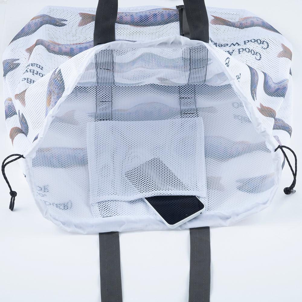 [WEEKENDER] WEEKEND MESH LARGE TOTE BAG ”To Fish”