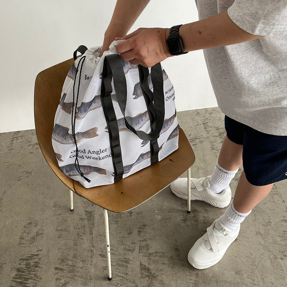 [WEEKENDER] WEEKEND MESH LARGE TOTE BAG ”To Fish”