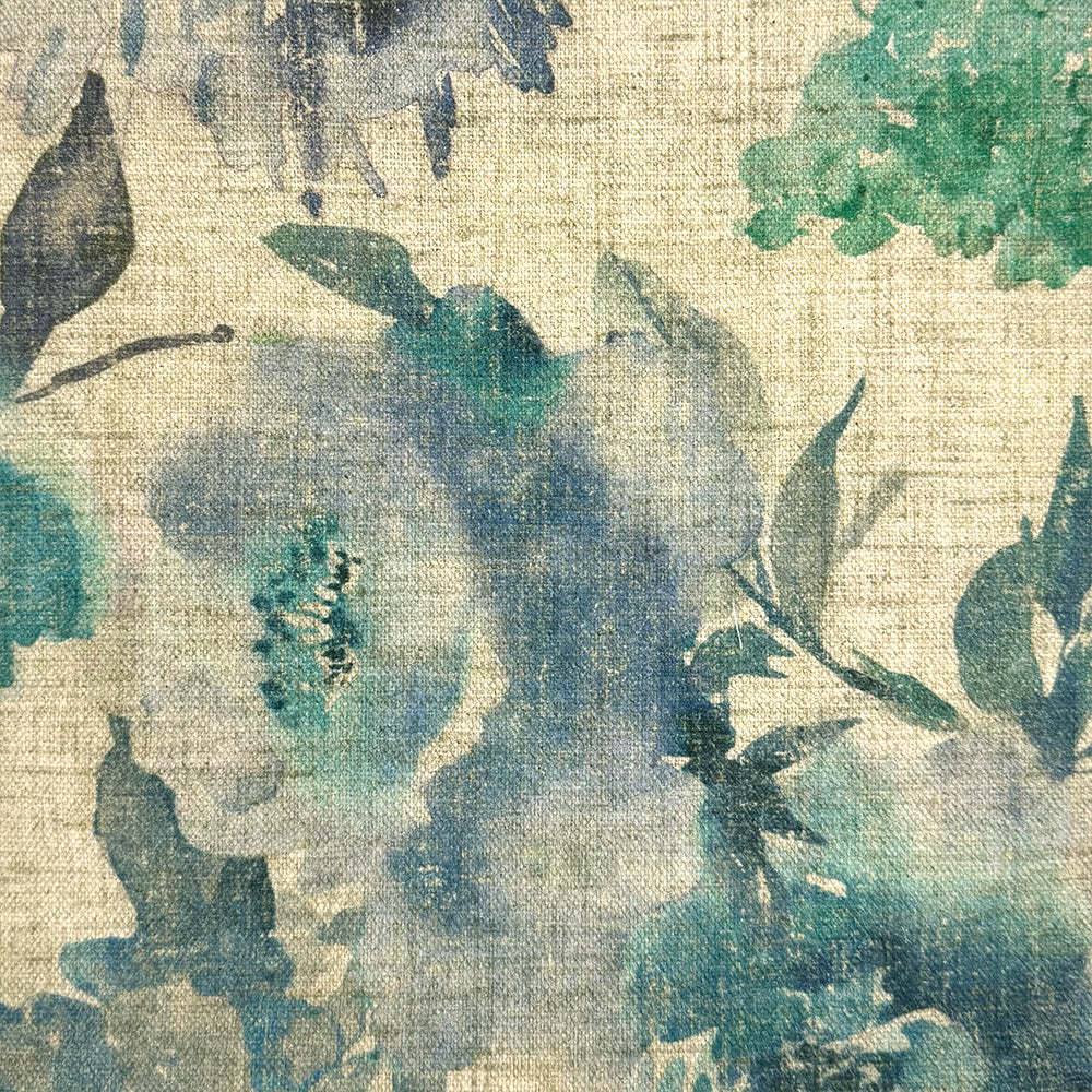 [etoffe] Castilla Textile FLOWERS VINTAGE BLUE
