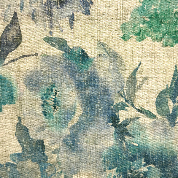 [etoffe] Castilla Textile FLOWERS VINTAGE BLUE
