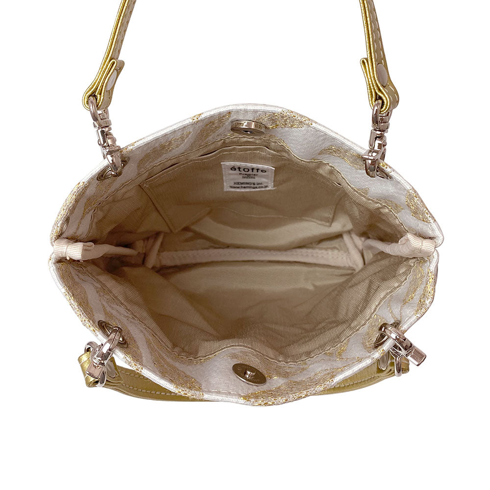 [etoffe] Pochette SAFECO GOLD LEAF/WHITE