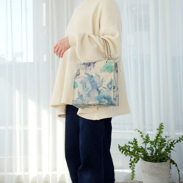 [etoffe] Castilla Textile FLOWERS VINTAGE BLUE