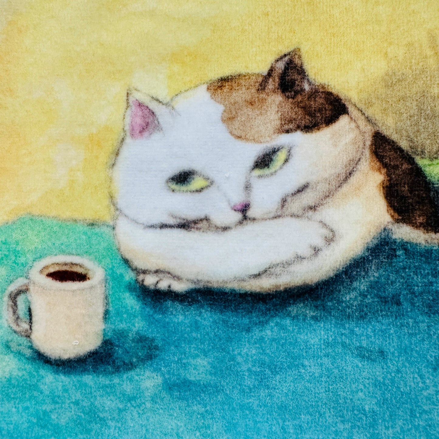 [MANGO ART]「ねこの暮らし」 by カマノレイコ タオルハンカチ