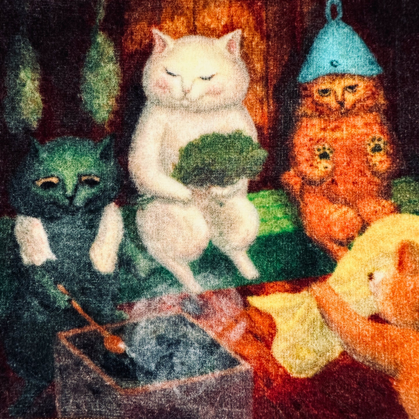 [MANGO ART]「ねこの暮らし」 by カマノレイコ タオルハンカチ
