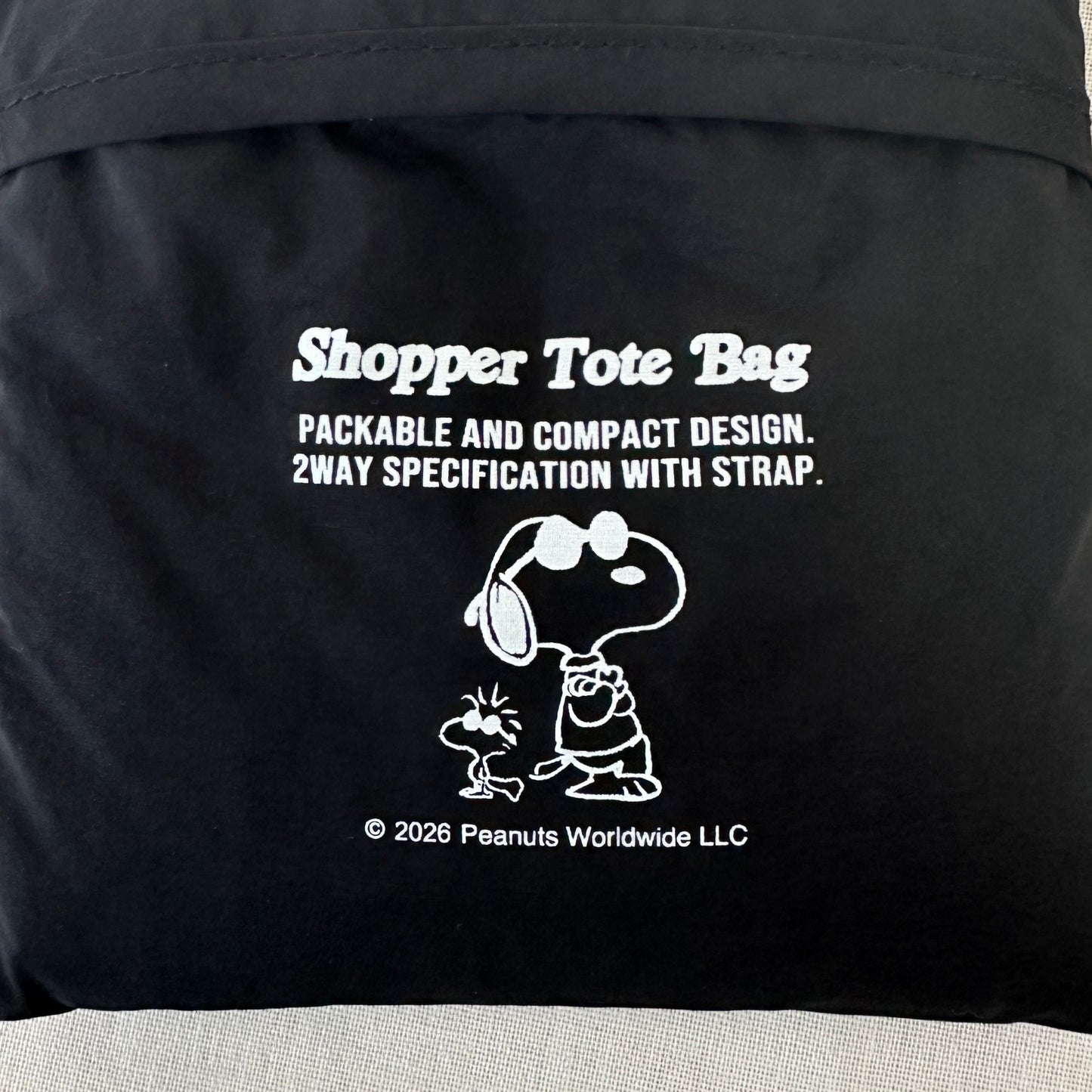 [PEANUTS] PN/ストラップ付きショッパーバッグ(送料無料/ゆうパケット)