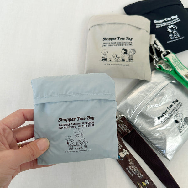 [PEANUTS] PN/ストラップ付きショッパーバッグ(送料無料/ゆうパケット)