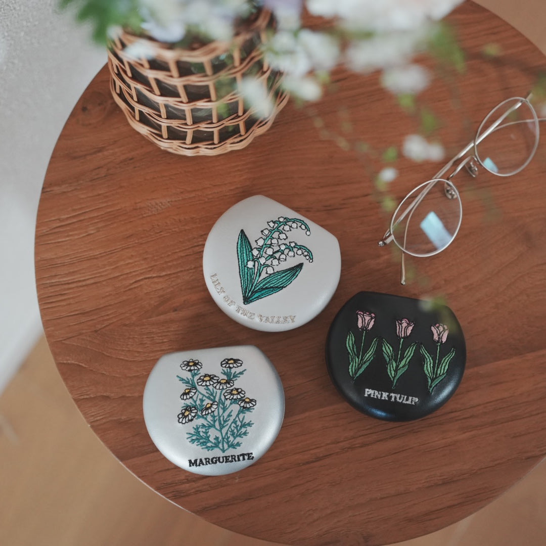[JOliJOli] キャリング刺繍ラウンドケース