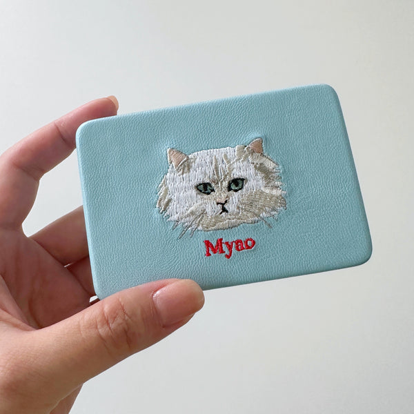 [JOliJOli] キャリング刺繍コンパクトミラーケース