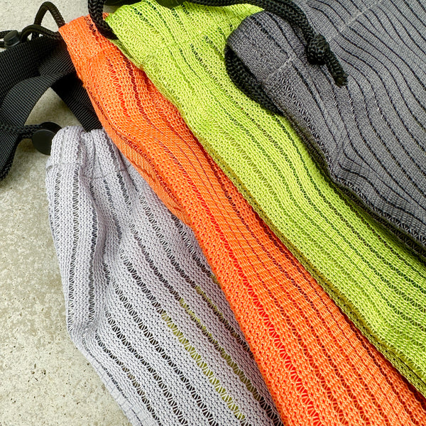 [WEEKENDER] RETRO STRIPE MESH DRAWSTING BAG
