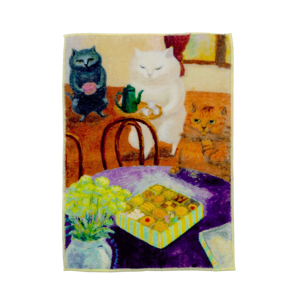[MANGO ART]「ねこの暮らし」 by カマノレイコ タオルハンカチ