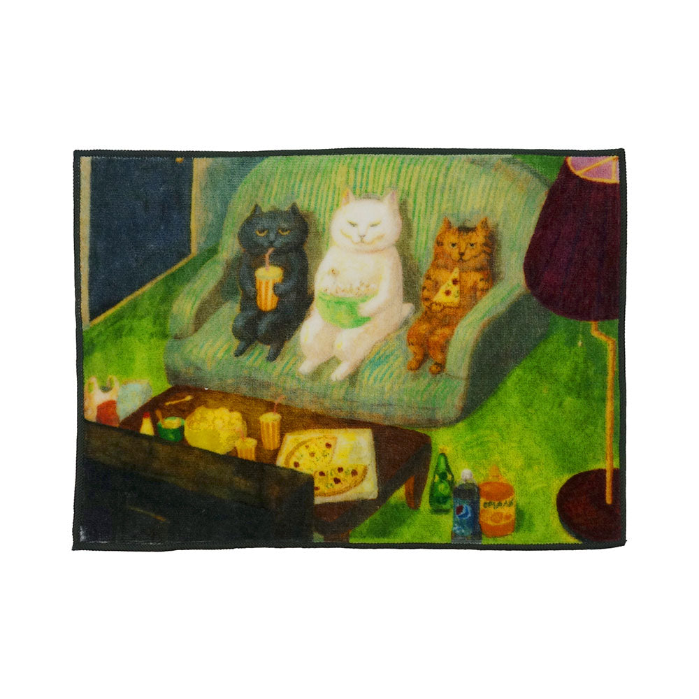 [MANGO ART]「ねこの暮らし」 by カマノレイコ タオルハンカチ