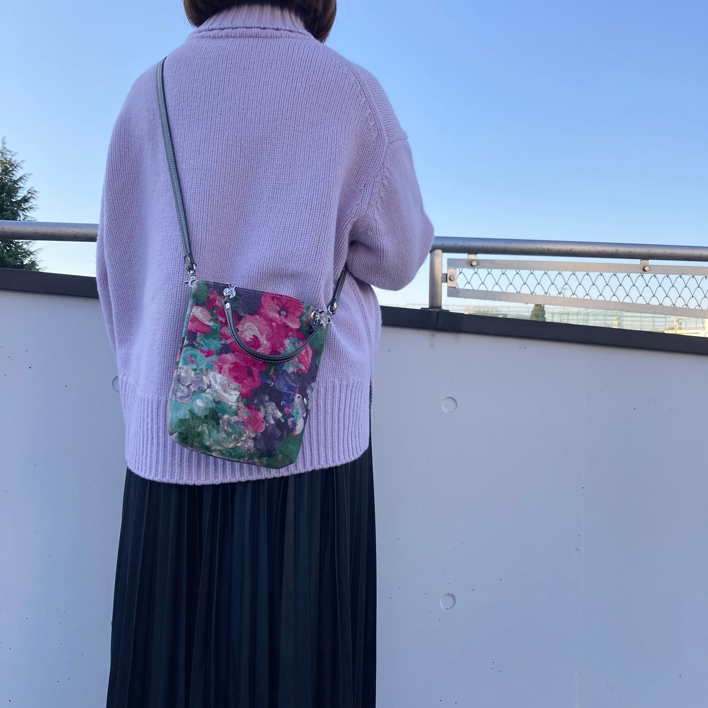 [etoffe] Pochette IMPRESSIVE ROSE/GRAY