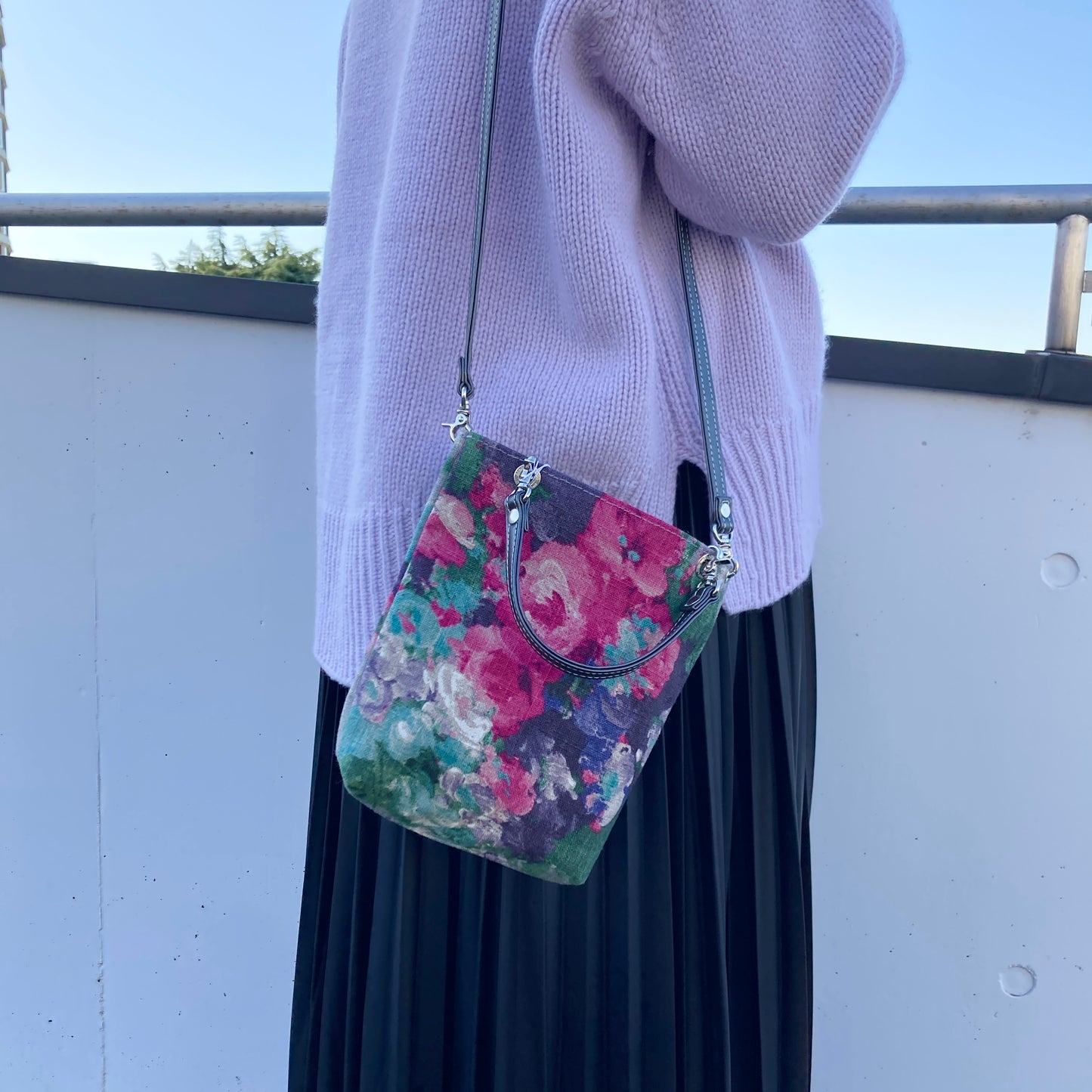 [etoffe] Pochette IMPRESSIVE ROSE/GRAY