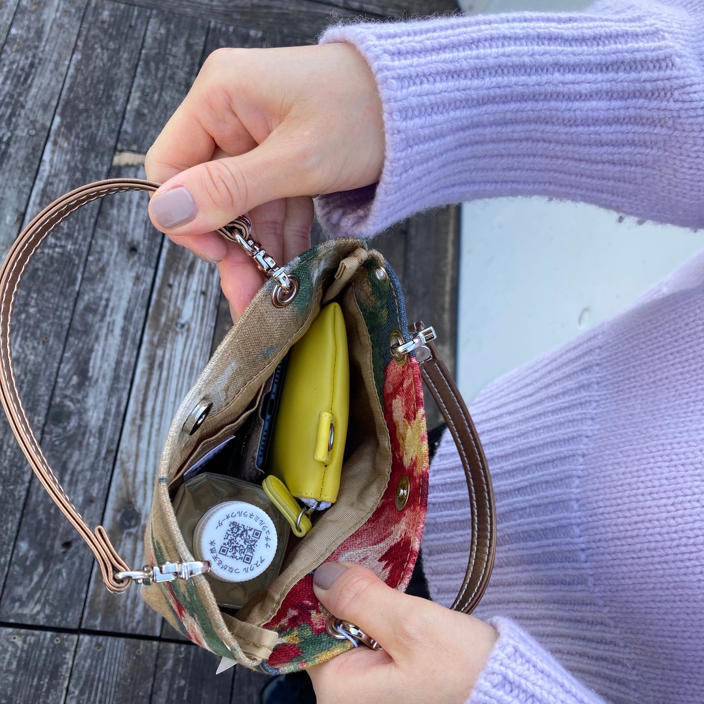 [etoffe] Pochette IMPRESSIVE ROSE/BEIGE